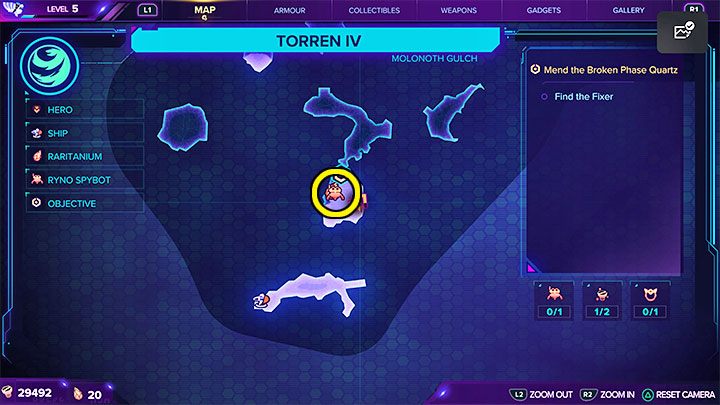 7 - Ratchet & Clank Rift Apart: RYNO, the ultimate weapon - Spyobots list - Secrets and Collectibles - Ratchet & Clank Rift Apart Guide