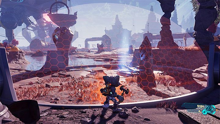 The shrine is in the southwestern part of the wasteland - Ratchet & Clank Rift Apart: Gaining Lombax Lore - walkthrough, shrines - Savali - Ratchet & Clank Rift Apart Guide