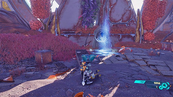 The shrine is in the western part of the wasteland - Ratchet & Clank Rift Apart: Gaining Lombax Lore - walkthrough, shrines - Savali - Ratchet & Clank Rift Apart Guide