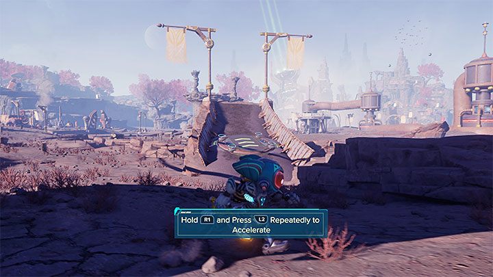 Look around the area near the village with the monk - Ratchet & Clank Rift Apart: Gaining Lombax Lore - walkthrough, shrines - Savali - Ratchet & Clank Rift Apart Guide