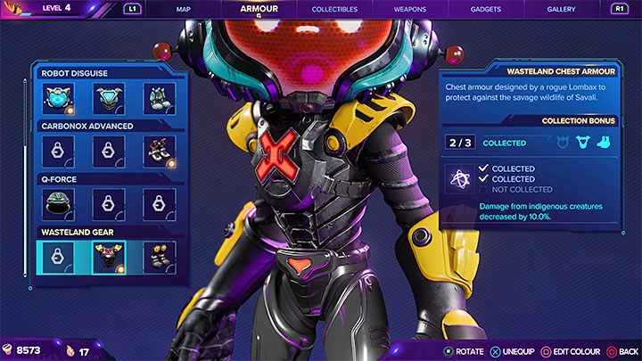 For delivering 7 Lorbs to the monk, you will receive the Wasteland Gear Chest - Ratchet & Clank Rift Apart: Gaining Lombax Lore - walkthrough, shrines - Savali - Ratchet & Clank Rift Apart Guide