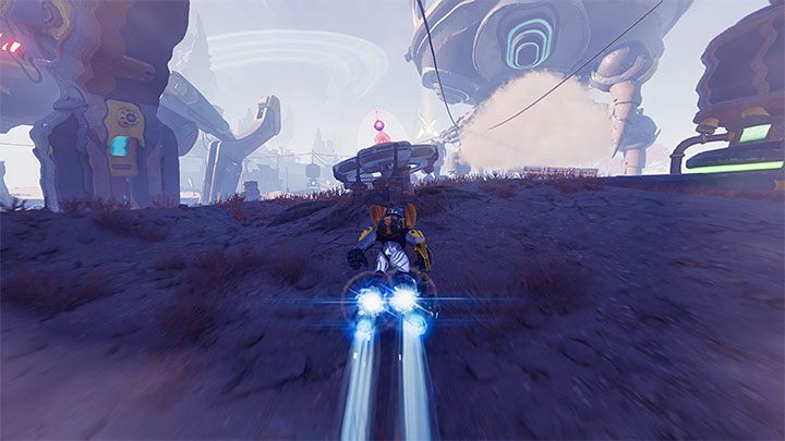 As a reminder, you have to use Hoverboots (hold R1) to chase it - Ratchet & Clank Rift Apart: Gaining Lombax Lore - walkthrough, shrines - Savali - Ratchet & Clank Rift Apart Guide