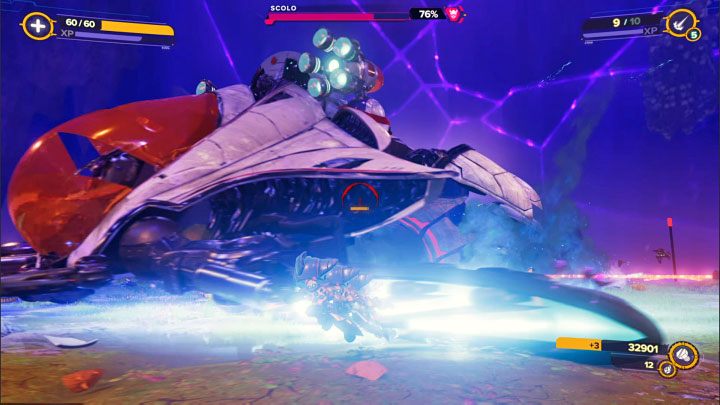 Scolo the Seekerpede has a similar set of attacks to the "regular" Seekerpede - Ratchet & Clank Rift Apart: Scolo the Seekerpede, Scarstu Debris Field - Bosses - Ratchet & Clank Rift Apart Guide