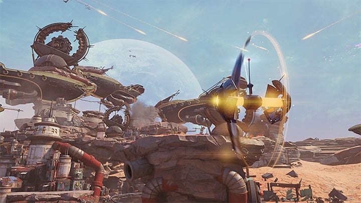 As soon as you obtain the gadget called the Hurlshot, you will be able to test it - Ratchet & Clank Rift Apart: Reboot the Fixer - walkthrough - Torren IV - Ratchet & Clank Rift Apart Guide