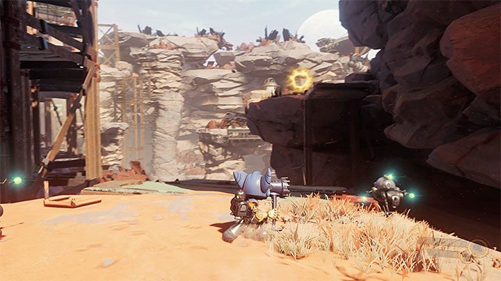 Get rid of some new regular monsters and look around for an interactive rift on a higher platform - Ratchet & Clank Rift Apart: Reboot the Fixer - walkthrough - Torren IV - Ratchet & Clank Rift Apart Guide