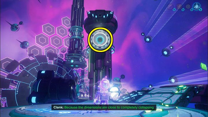 Turn 180 degrees where you picked up the second heavy sphere - Ratchet & Clank Rift Apart: Reaching the anomalies in the catacombs - walkthrough - Savali - return - Ratchet & Clank Rift Apart Guide