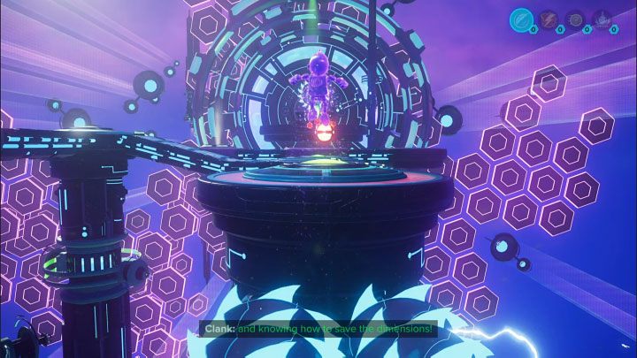 Go straight ahead and perform a double jump over the spikes to reach the Lift Sphere - Ratchet & Clank Rift Apart: Reaching the anomalies in the catacombs - walkthrough - Savali - return - Ratchet & Clank Rift Apart Guide