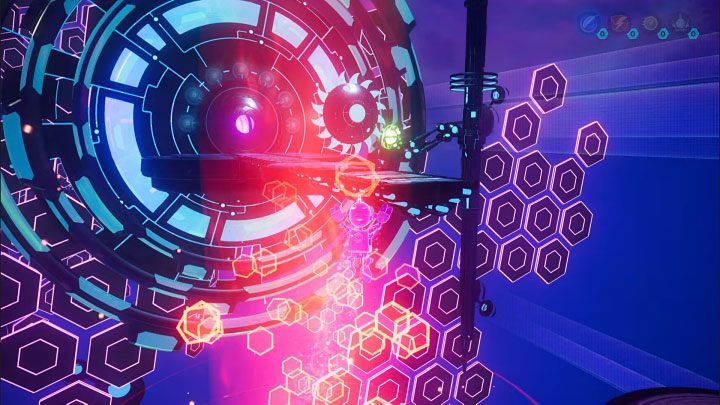 With the lift sphere, reach the slot in picture 1, which is to the left of the meta-terminal - Ratchet & Clank Rift Apart: Reaching the anomalies in the catacombs - walkthrough - Savali - return - Ratchet & Clank Rift Apart Guide