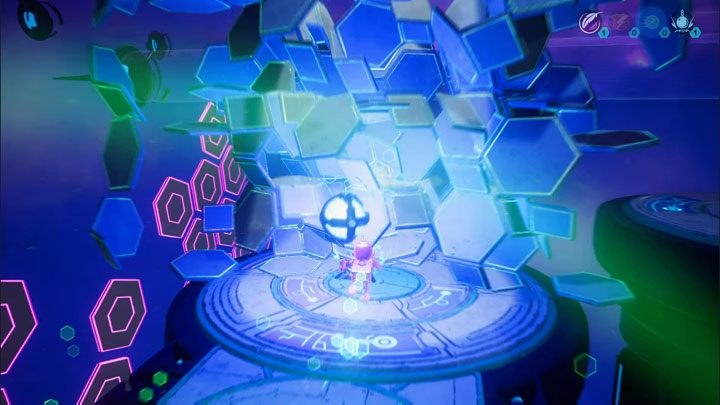 Go back towards the starting location, but on your way remove the lift sphere from the slot you used to catapult Clank - Ratchet & Clank Rift Apart: Reaching the anomalies in the catacombs - walkthrough - Savali - return - Ratchet & Clank Rift Apart Guide