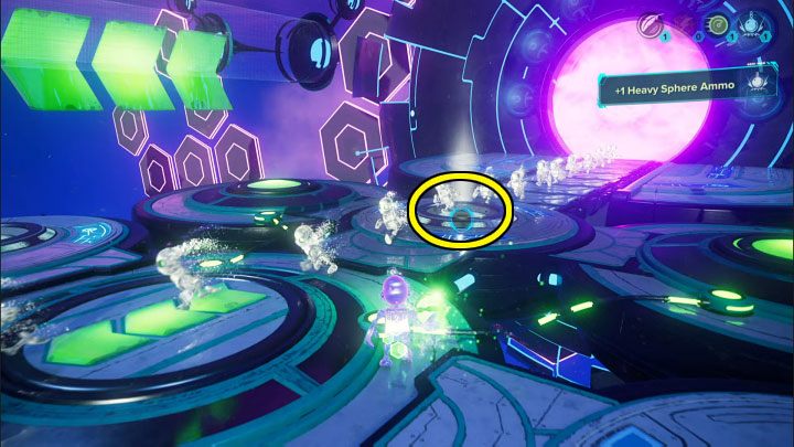 Take the speed sphere from a nearby slot and throw it at the slot in the picture above - Ratchet & Clank Rift Apart: Reaching the anomalies in the catacombs - walkthrough - Savali - return - Ratchet & Clank Rift Apart Guide