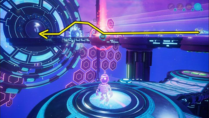 You may have already reached the side pressure plate from picture 1 - Ratchet & Clank Rift Apart: Reaching the anomalies in the catacombs - walkthrough - Savali - return - Ratchet & Clank Rift Apart Guide