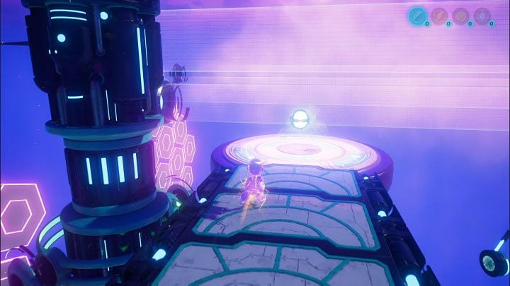 Perform a double jump to return to where you put the electric sphere earlier - Ratchet & Clank Rift Apart: Reaching the anomalies in the catacombs - walkthrough - Savali - return - Ratchet & Clank Rift Apart Guide