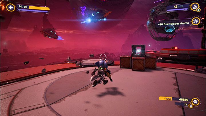 The battle area is quite vast, so you can (and should) move around a lot - Ratchet & Clank Rift Apart: Follow the cell - Viceron - Ratchet & Clank Rift Apart Guide