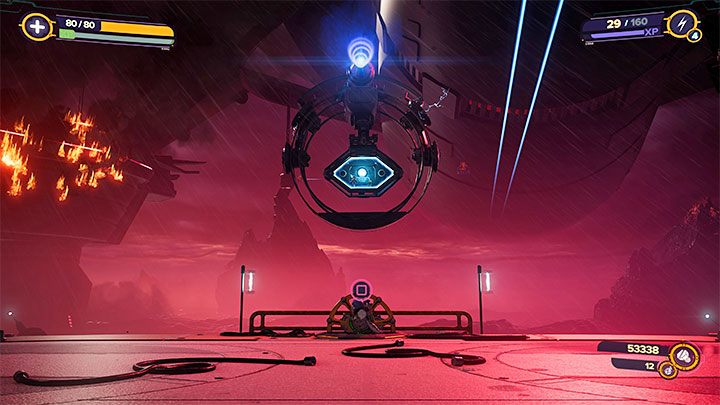 Defeating the Royal Guard Escorts airship will end the battle, and you can now use the crank to free your friends - Ratchet & Clank Rift Apart: Follow the cell - Viceron - Ratchet & Clank Rift Apart Guide