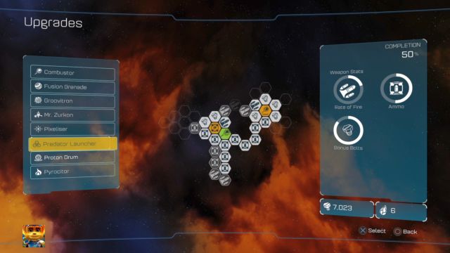 The process of weapon upgrading. - Ratchet & Clank: Upgrading weapons - Basics - Ratchet and Clank Game Guide & Walkthrough