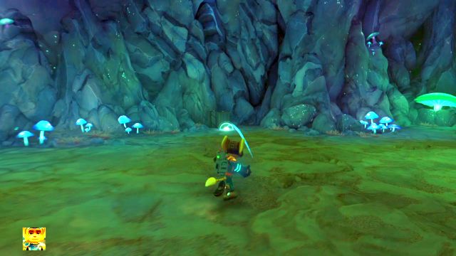 A wall that can be destroyed with a grenade. - Ratchet & Clank: Planet Novalis - Walkthrough - Walkthrough - Ratchet and Clank Game Guide & Walkthrough