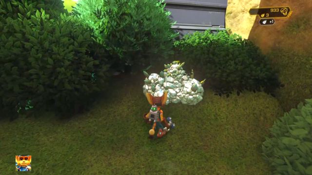 Raritarium field hidden in the brushes. - Ratchet & Clank: Planet Novalis - Walkthrough - Walkthrough - Ratchet and Clank Game Guide & Walkthrough