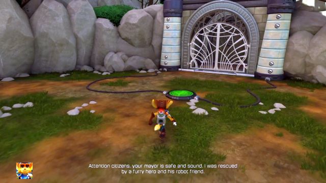 A button used to open the gate. - Ratchet & Clank: Planet Novalis - Walkthrough - Walkthrough - Ratchet and Clank Game Guide & Walkthrough