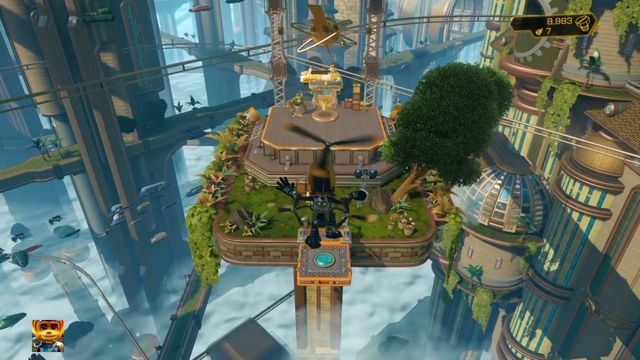 The end of the fitness course - and a Gold Bolt at the finish line. - Ratchet & Clank: Planet Kerwan - Walkthrough - Walkthrough - Ratchet and Clank Game Guide & Walkthrough