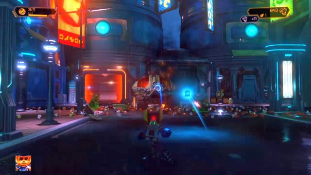 Tanks are best taken out with grenades. - Ratchet & Clank: Planet Rilgar - Walkthrough - Walkthrough - Ratchet and Clank Game Guide & Walkthrough