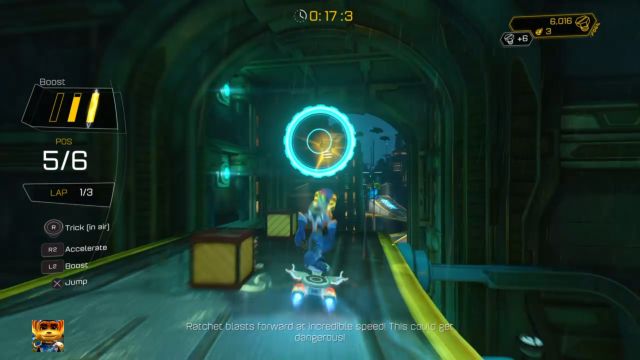 The Gold Bolt is located on the elevated part of the track. - Ratchet & Clank: Planet Rilgar - Walkthrough - Walkthrough - Ratchet and Clank Game Guide & Walkthrough