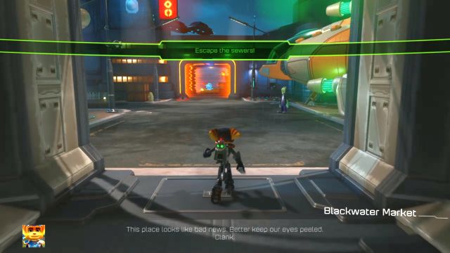 One of the Trespasser Puzzles in front. - Ratchet & Clank: Planet Rilgar - Walkthrough - Walkthrough - Ratchet and Clank Game Guide & Walkthrough