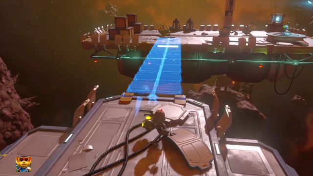 You can find Raritarium on the other side of this bridge. - Ratchet & Clank: Planet Nebula G34 - Walkthrough - Walkthrough - Ratchet and Clank Game Guide & Walkthrough