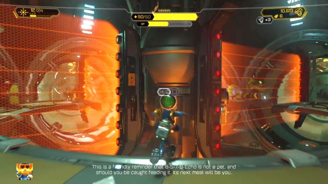 Throw the Omniwrench to take out the barriers. - Ratchet & Clank: Planet Nebula G34 - Walkthrough - Walkthrough - Ratchet and Clank Game Guide & Walkthrough