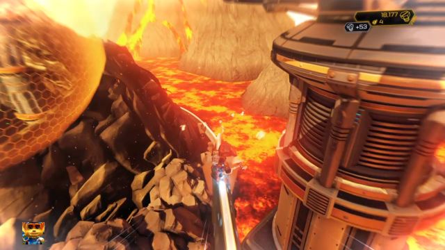 The new gadget will allow you to grind along the rails. - Ratchet & Clank: Planet Gaspar - Walkthrough - Walkthrough - Ratchet and Clank Game Guide & Walkthrough