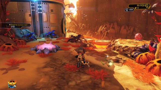 A brain visible in the distance. - Ratchet & Clank: Planet Gaspar - Walkthrough - Walkthrough - Ratchet and Clank Game Guide & Walkthrough