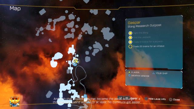 Each darker Island means that you havent visited it yet. - Ratchet & Clank: Planet Gaspar - Walkthrough - Walkthrough - Ratchet and Clank Game Guide & Walkthrough