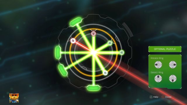 The proper laser arrangement for the puzzle. - Ratchet & Clank: Planet Batalia - Walkthrough - Walkthrough - Ratchet and Clank Game Guide & Walkthrough