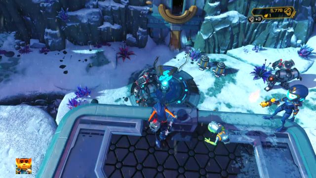 A mechanism located below the bridge. - Ratchet & Clank: Planet Batalia - Walkthrough - Walkthrough - Ratchet and Clank Game Guide & Walkthrough