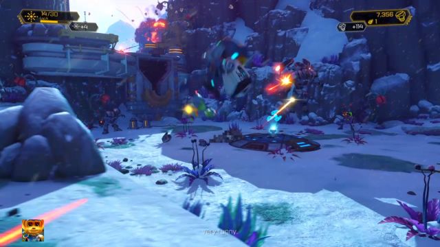 An intense encounter with the enemies await you here. - Ratchet & Clank: Planet Batalia - Walkthrough - Walkthrough - Ratchet and Clank Game Guide & Walkthrough