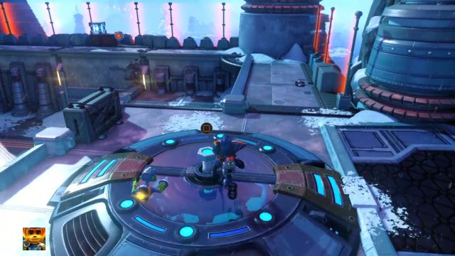 A mechanism located on the wall. - Ratchet & Clank: Planet Batalia - Walkthrough - Walkthrough - Ratchet and Clank Game Guide & Walkthrough