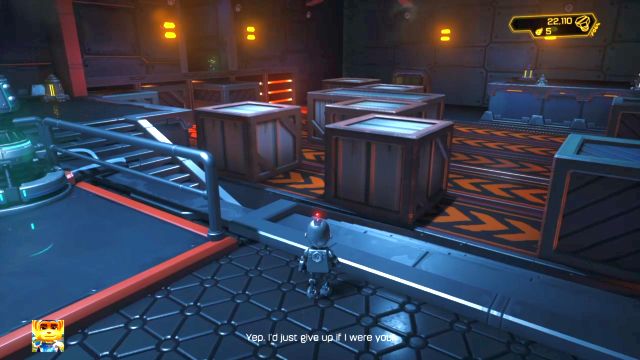 The robots visible in the distance. - Ratchet & Clank: Planet Quartu - Walkthrough - Walkthrough - Ratchet and Clank Game Guide & Walkthrough