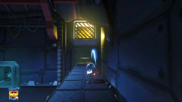 A Gold Bolt hidden on top of the room. - Ratchet & Clank: Planet Quartu - Walkthrough - Walkthrough - Ratchet and Clank Game Guide & Walkthrough