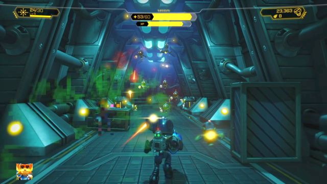Copies of Mr. Zurkon will die from a single attack. - Ratchet & Clank: Planet Quartu - Walkthrough - Walkthrough - Ratchet and Clank Game Guide & Walkthrough