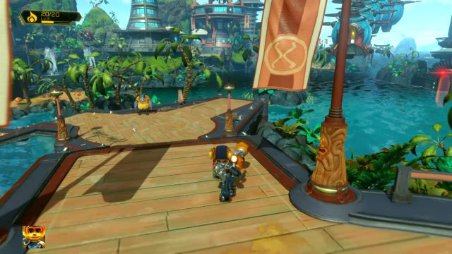 Go downstairs to speak with Felton Razz. - Ratchet & Clank: Planet Pokitaru - Walkthrough - Walkthrough - Ratchet and Clank Game Guide & Walkthrough