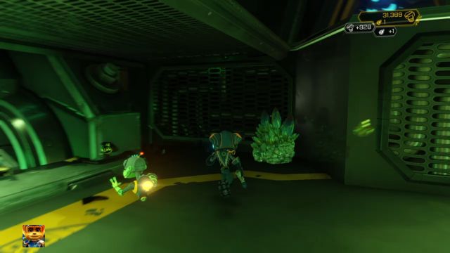 A Raritarium deposit hidden under the platform. - Ratchet & Clank: Deplanetizer - Walkthrough - Walkthrough - Ratchet and Clank Game Guide & Walkthrough