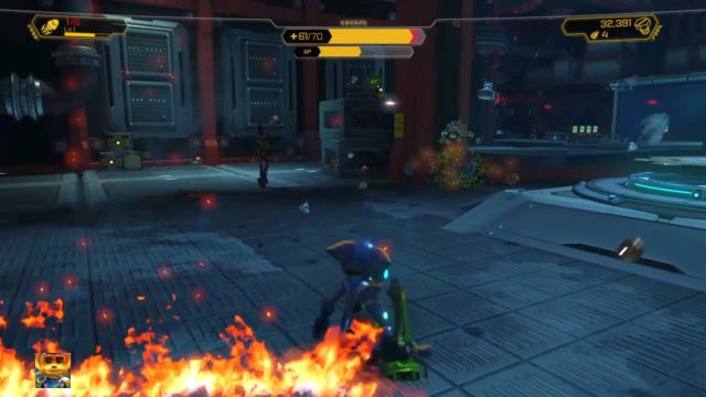 One of the many chambers you will fight hordes of enemies. - Ratchet & Clank: Deplanetizer - Walkthrough - Walkthrough - Ratchet and Clank Game Guide & Walkthrough