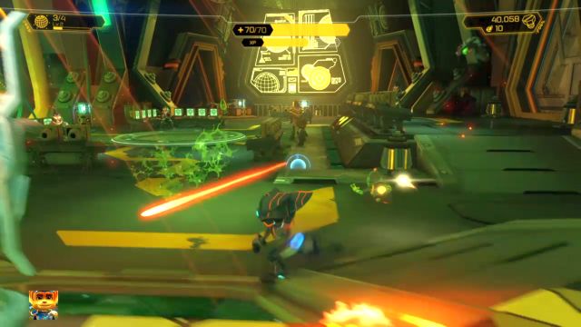 Another room filled with enemies. - Ratchet & Clank: Deplanetizer - Walkthrough - Walkthrough - Ratchet and Clank Game Guide & Walkthrough