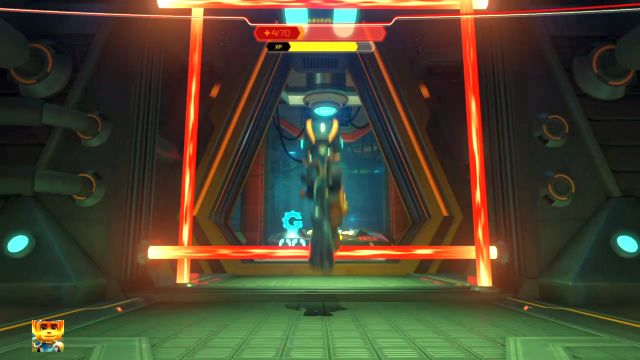 Its easier to jump through then to walk through this trap. - Ratchet & Clank: Deplanetizer - Walkthrough - Walkthrough - Ratchet and Clank Game Guide & Walkthrough
