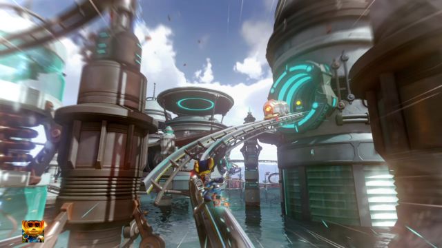 Watch out for the wagons. - Ratchet & Clank: Planet Kalebo 3 - Walkthrough - Walkthrough - Ratchet and Clank Game Guide & Walkthrough