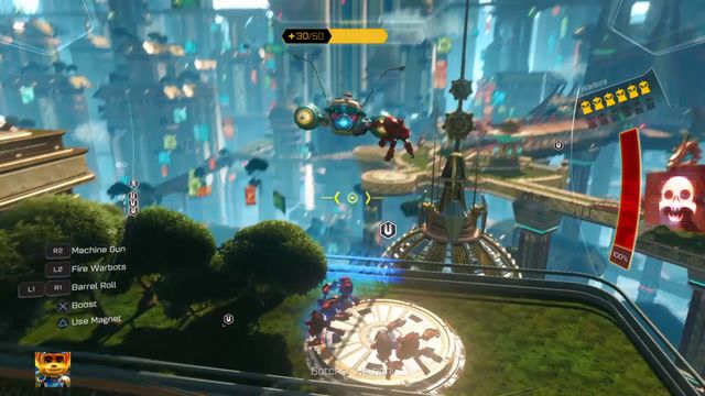 Use the magnet to drag the enemy units... - Ratchet & Clank: Kerwan warship - boss, how to beat? - Bosses - Ratchet and Clank Game Guide & Walkthrough