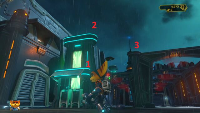 The route to the Gold Bolt. - Ratchet & Clank: Gold Bolts - list - Collectibles - Ratchet and Clank Game Guide & Walkthrough
