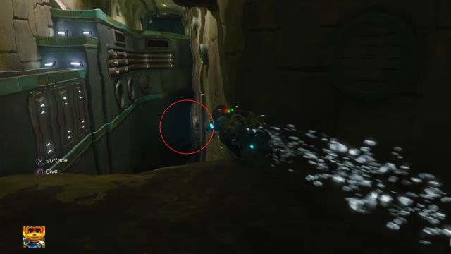 The tunnel leading to the bolt. - Ratchet & Clank: Gold Bolts - list - Collectibles - Ratchet and Clank Game Guide & Walkthrough
