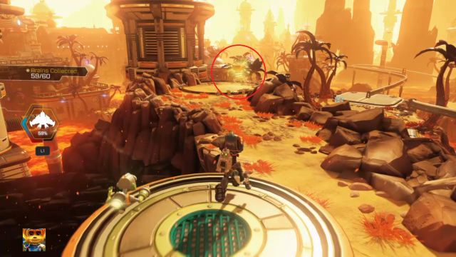 And heres the Gold Bolt. - Ratchet & Clank: Gold Bolts - list - Collectibles - Ratchet and Clank Game Guide & Walkthrough