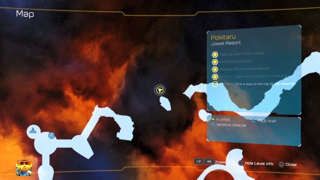 A place at which you can swim to the underwater cave. - Ratchet & Clank: Gold Bolts - list - Collectibles - Ratchet and Clank Game Guide & Walkthrough