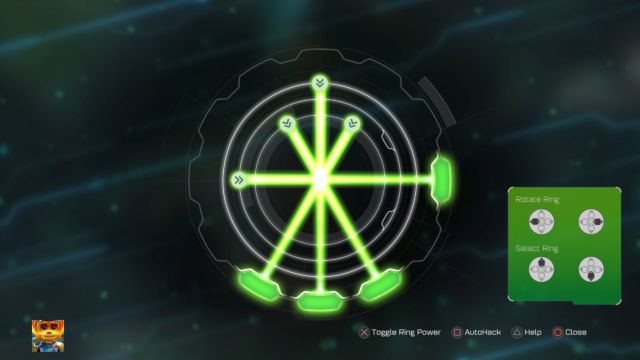 The correct laser arrangement of this puzzle. - Ratchet & Clank: Trespasser puzzle - list - Collectibles - Ratchet and Clank Game Guide & Walkthrough